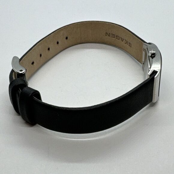 Skagen 271SSLB Women's Black Leather Analog Dial Quartz Genuine Watch JNA552 - Picture 11 of 11